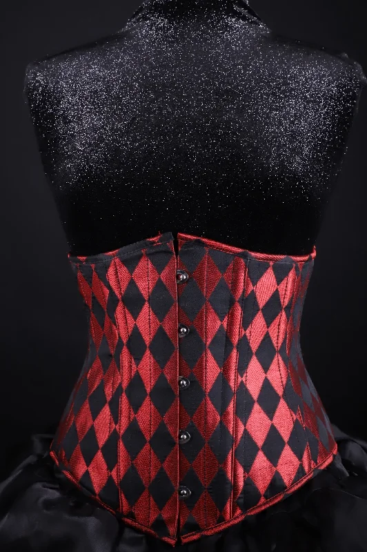 Half Price Silk Cincher - Harlequin, Red & Black