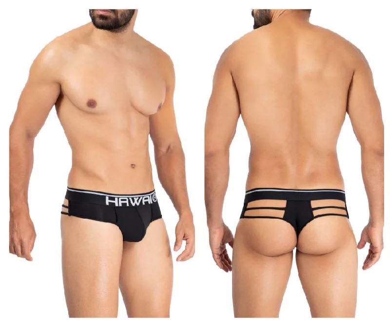 Weekend Discounts to Delight HAWAI 42154 Solid Microfiber Thongs Color Black