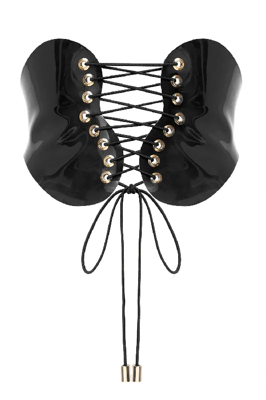 Online Exclusive Hearts Black corset belt by Secret Room