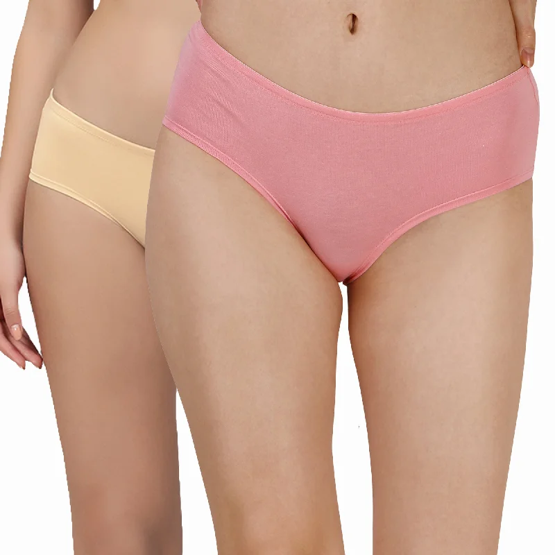 Weekend Discounts to Savor High Coverage Mid Rise Solid Cotton Brief Panty Combo (Pack of 2) - 2MR-26 Weekend Discounts to Savor High Coverage Mid Rise Solid Cotton Brief Panty Combo (Pack of 2) - 2MR-26