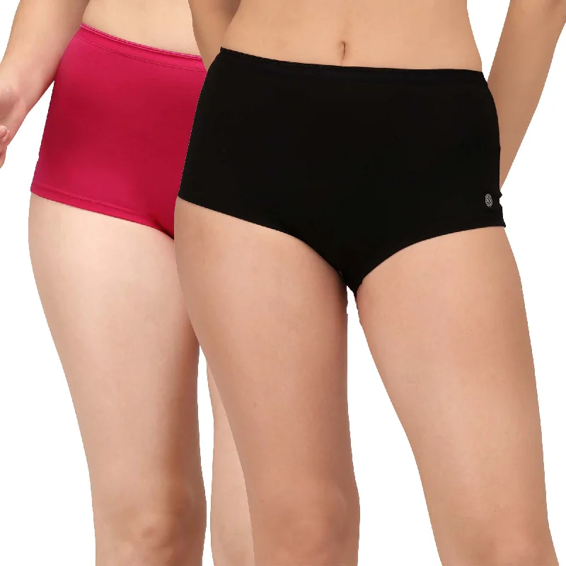 Weekend Discounts to Snag High Rise Full Coverage Cotton Spandex Boyshorts (Pack of 2) - 2BS-25 Weekend Discounts to Snag High Rise Full Coverage Cotton Spandex Boyshorts (Pack of 2) - 2BS-25