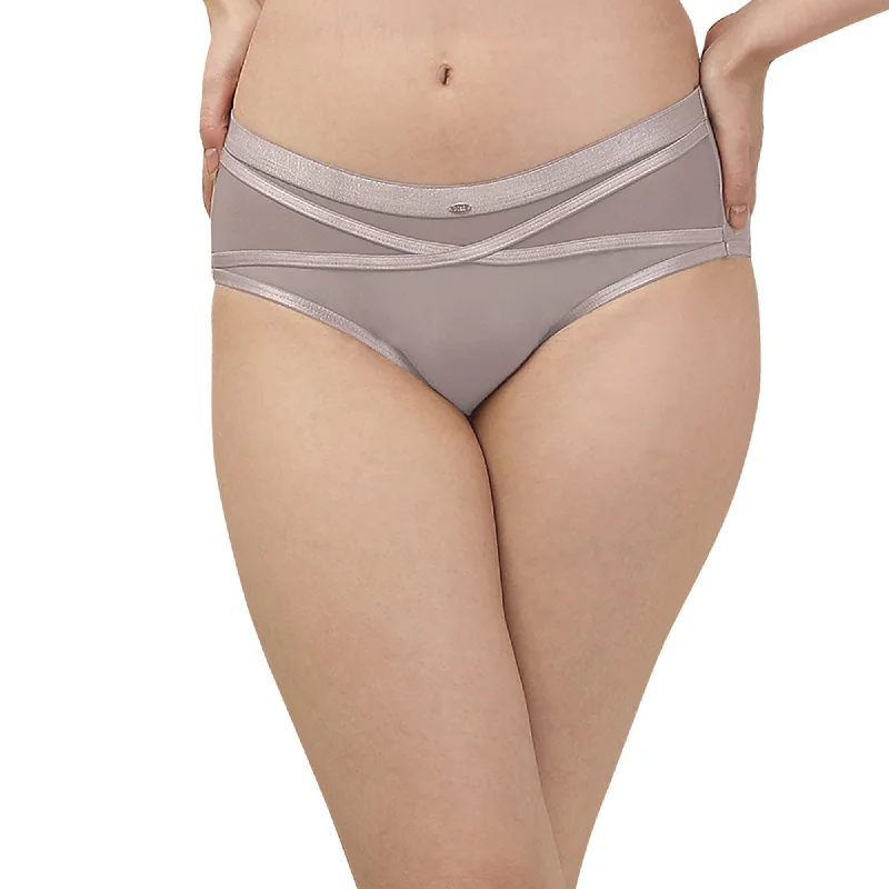 Quick Deals High Rise Full Coverage Panty with Mesh Detailing - CP-1131