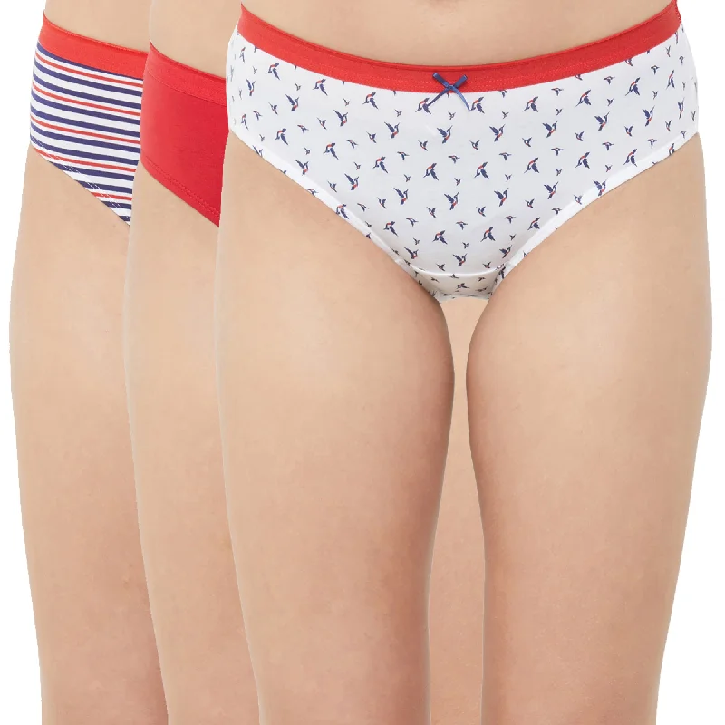 Lowest Price High Rise Full Coverage Solid and Printed Cotton Stretch Hipster Panty (Pack of 3) - 3FCB-17 Lowest Price High Rise Full Coverage Solid and Printed Cotton Stretch Hipster Panty (Pack of 3) - 3FCB-17