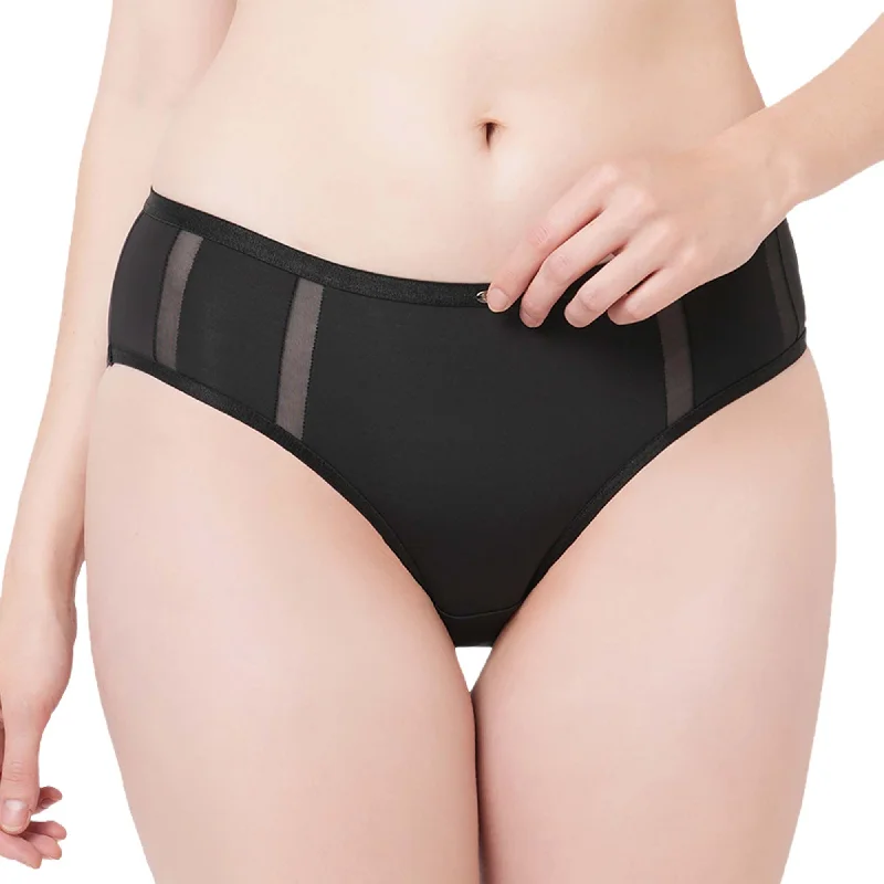 Limited Offer High Waist Full Coverage Mesh Panelled Brief CP-1328