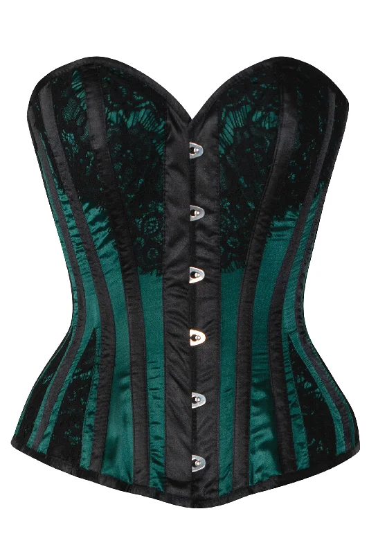 Weekend Savings Extravaganza Historic Inspired Green Waist Taming Overbust