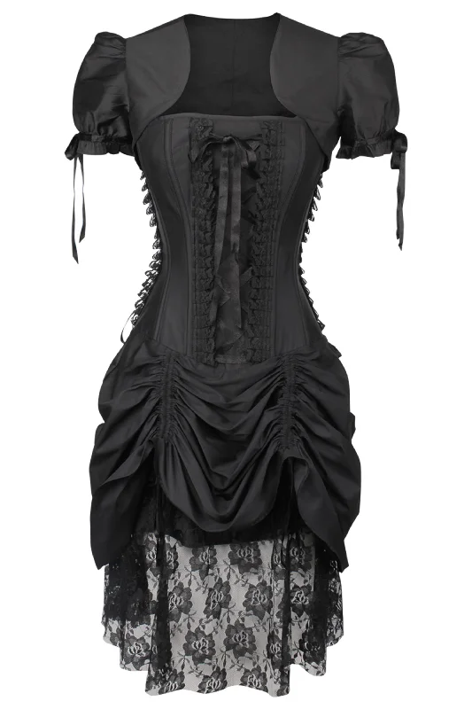 Weekend Specials to Snag Historically Inspired Black Corset Dress with Bolero