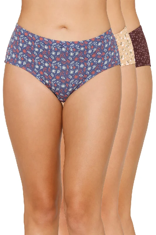 Super Savings Inner Elastic Printed Mid Rise Hipster Panty (Pack of 3)