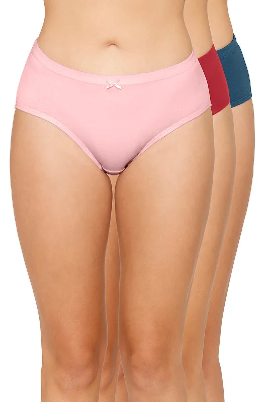 Unmissable Offer Inner Elastic Solid Mid Rise Hipster Panty (Pack of 3)