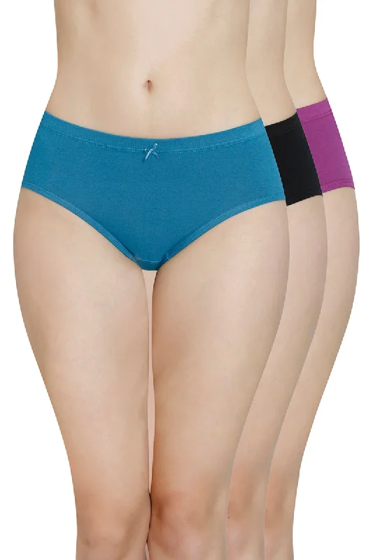 Clearance Items Inner Elastic Waistband Hipster Panty (Pack of 3)