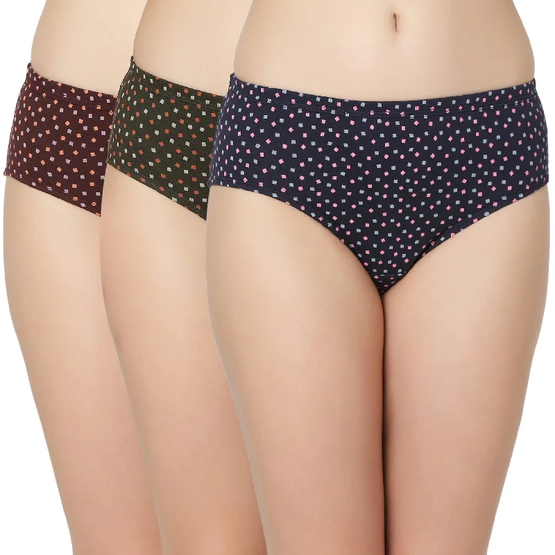 Hurry In Cotton Printed Hipster Panties-6993