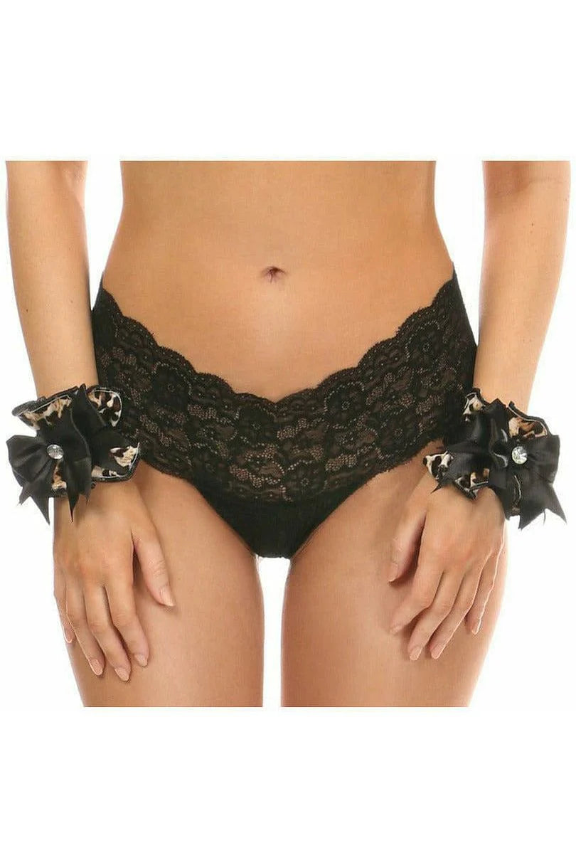 Extra Savings Kitten Leopard Velvet Wristlets