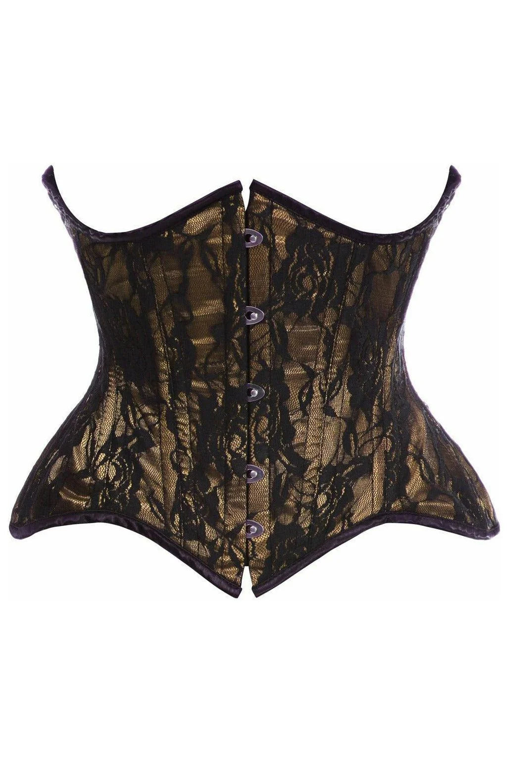 Reduced Rates Lace Steel Boned Curvy Cut Underbust Corset 3-6X