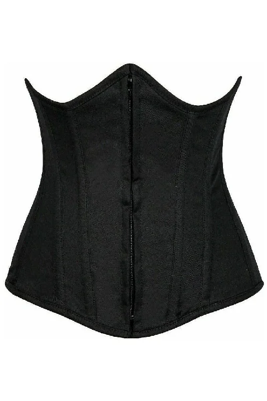 Incredible Offers Lavish Black Cotton Underbust Corset