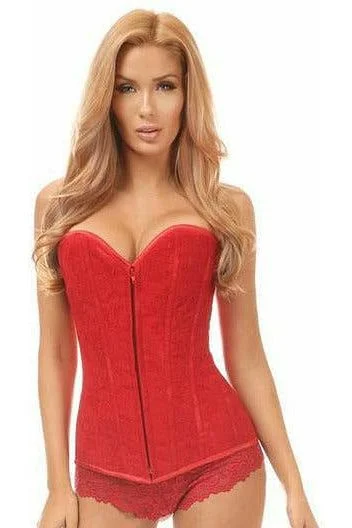 Savings Soar This Weekend Lavish Red Lace Overbust Corset 