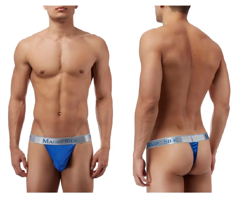 Act Fast Magic Silk 4586 Silk Knit Micro Thong Color Cobalt