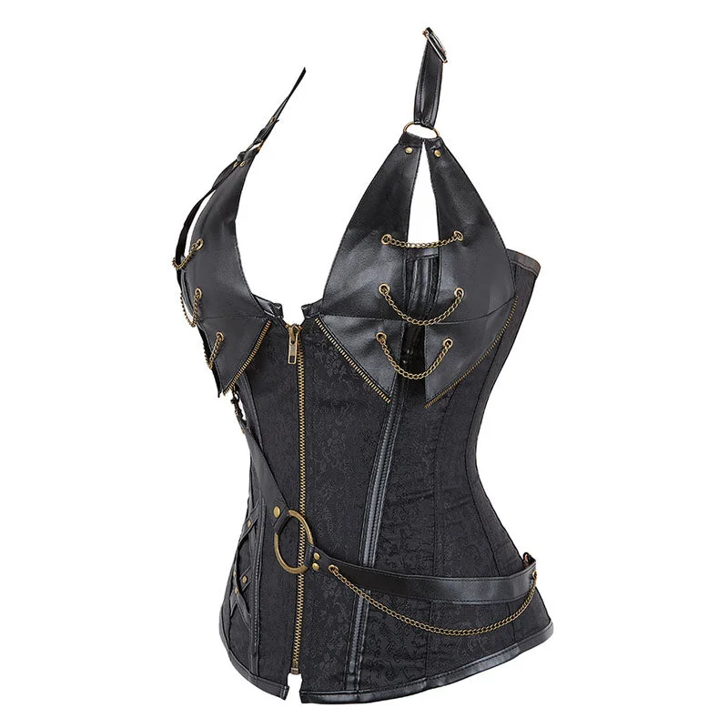 The Best Prices Medieval Gothic Leather Corset, Renaissance Steampunk Pirate Corset