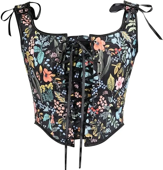 Great Deals Medieval Milkmaid Renaissance Fairy Floral Corset Top