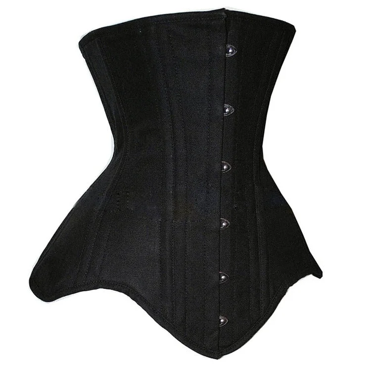 Special Price Medieval Renaissance Black Corset, Lace up Underbust Vintage Corset