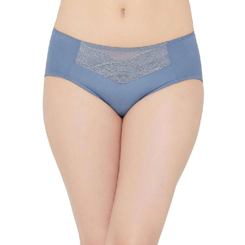 Deal Alert Moselle Mid Waist Medium Coverage Everyday Wear Midi Panty - Blue