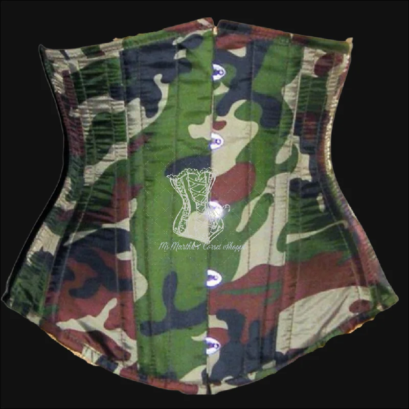 Steals and Deals Ms. Martha Silk Underbust Cincher - Camo