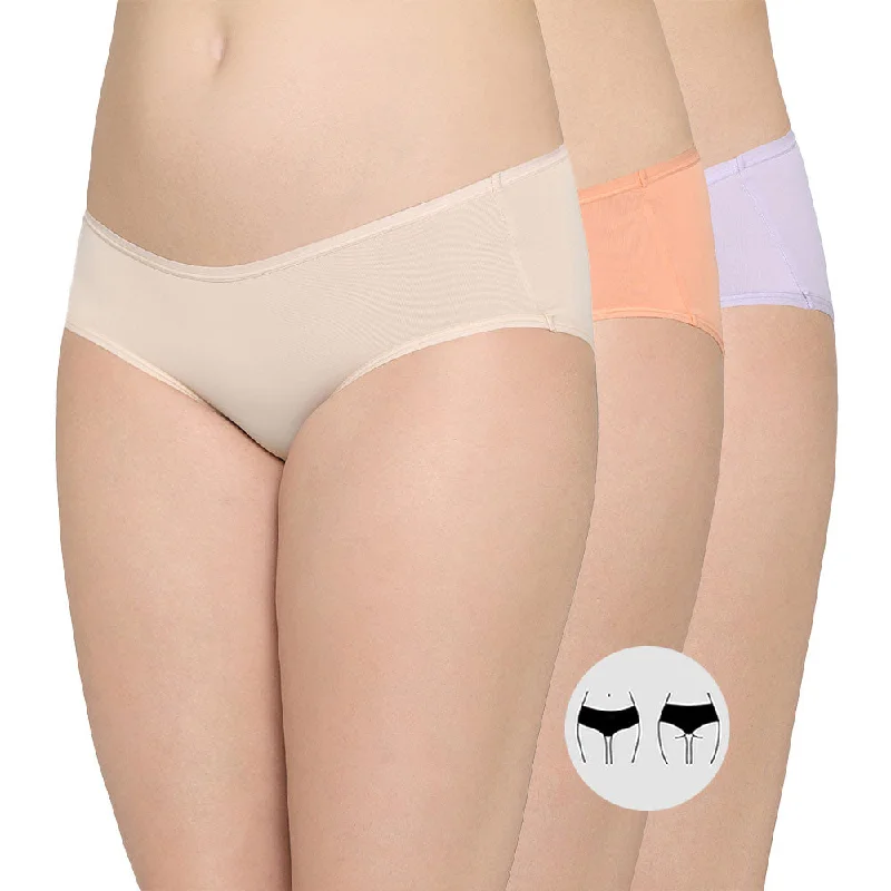 Weekend Discounts to Delight Nylon Mid Waist Medium Coverage Everyday Wear Pack of 3 Hipster Panty