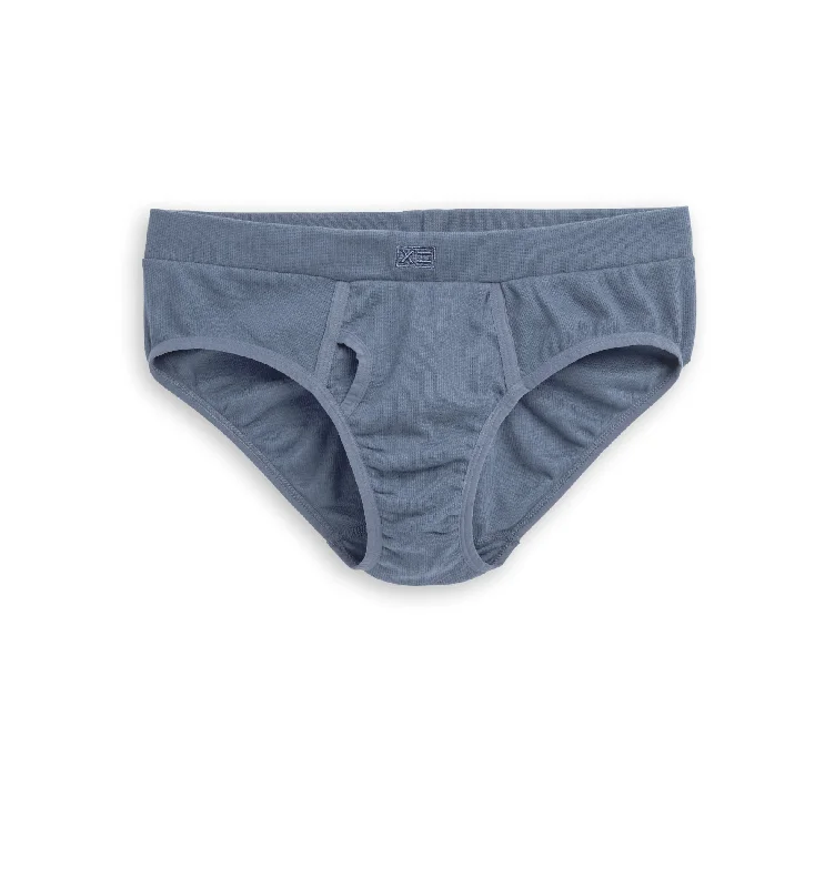 Weekend Shopping Extravaganza Organic Cotton Rib Iconic Brief - Blue Haze