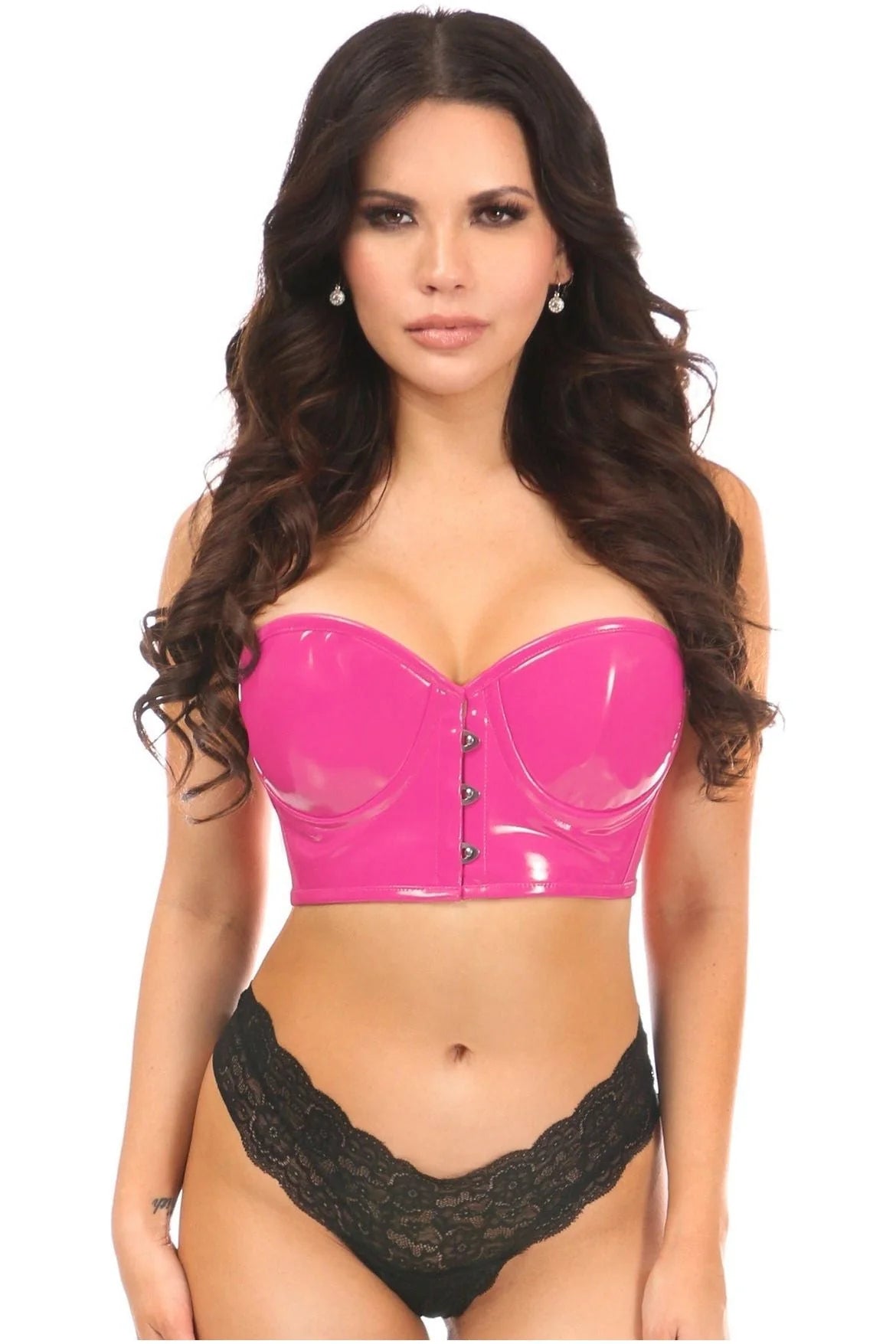 Weekend Offers That Excite Patent Underwire Cropped Bustier