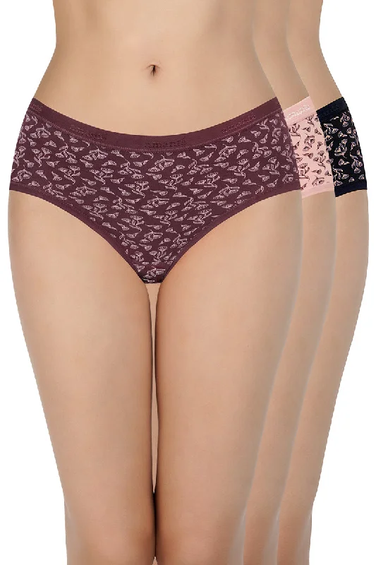 Weekend Deals That Please Print Low Rise Hipster Panties (Pack of 3)