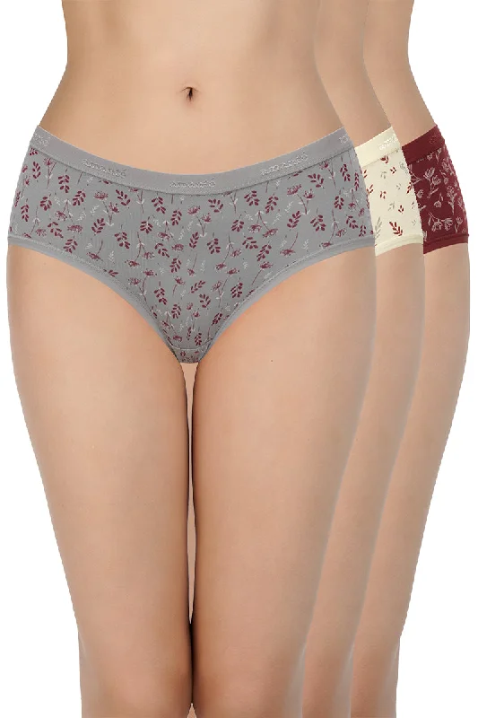 Overstock Sale Printed Mid Rise Hipster Panty (Pack of 3)