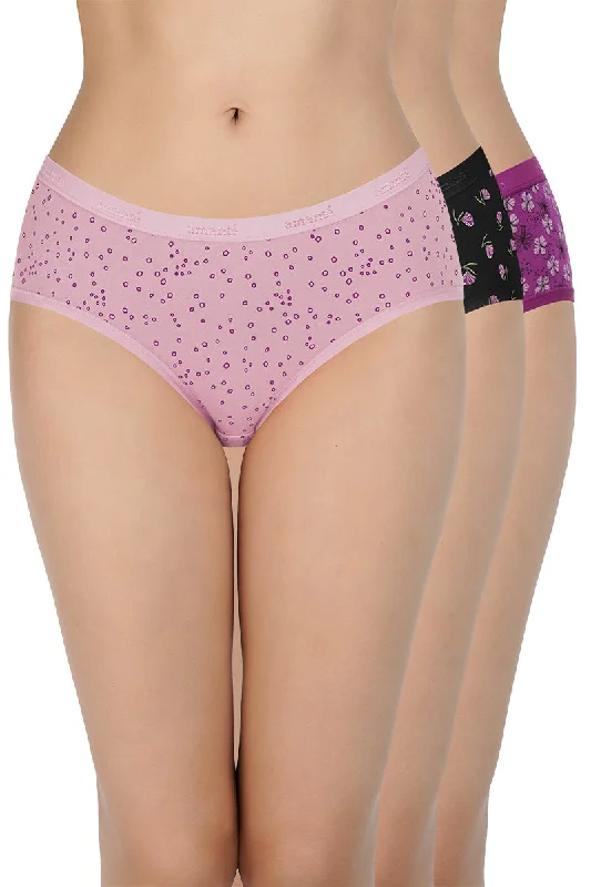 Loyalty Reward Printed Mid Rise Hipster Panty (Pack of 3)