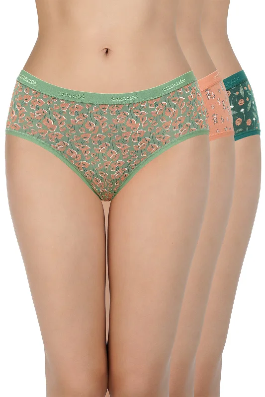 Special Promotion Printed Mid Rise Hipster Panty (Pack of 3)