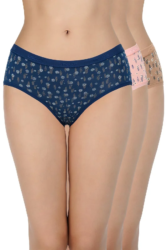 While Supplies Last Printed Mid Rise Hipster Panty (Pack of 3)