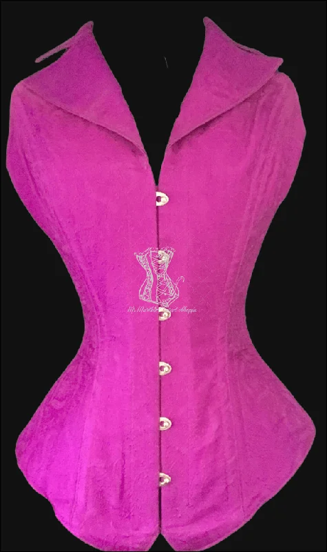 Weekend Bargains to Savor Ms. Martha Silk Overbust Corsevest - Purple