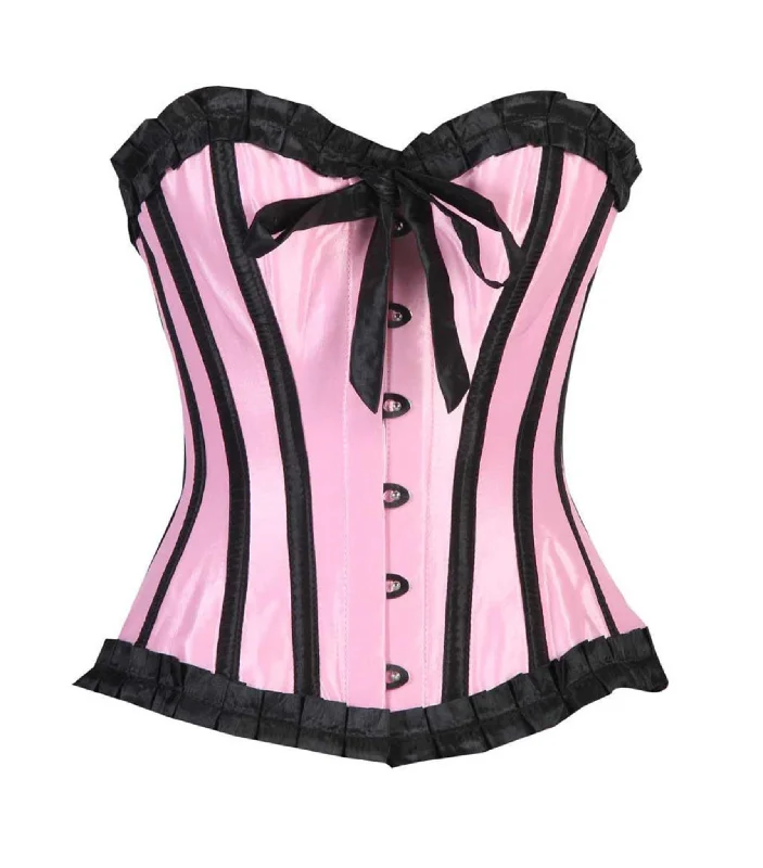 Quick Sale Quintella Black Satin Authentic Overbust Corset