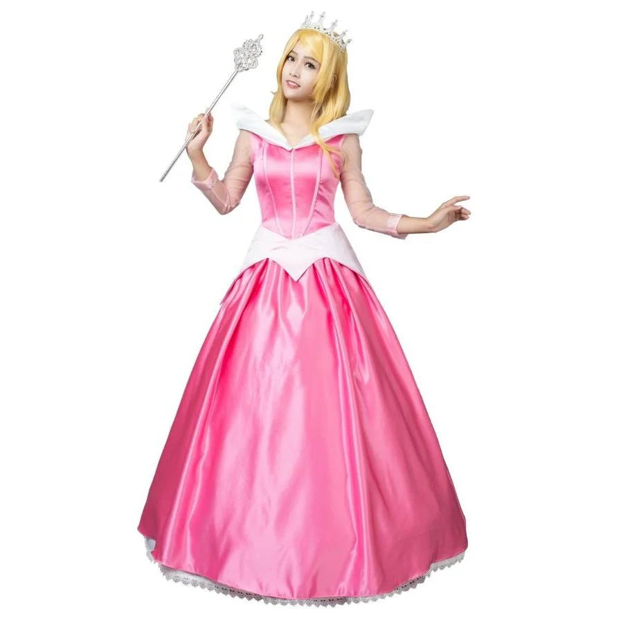 Flash Deal 【READY TO SHIP】Sleeping Beauty Princess Aurora Cosplay Costumes Ball Gown Dress mp002020