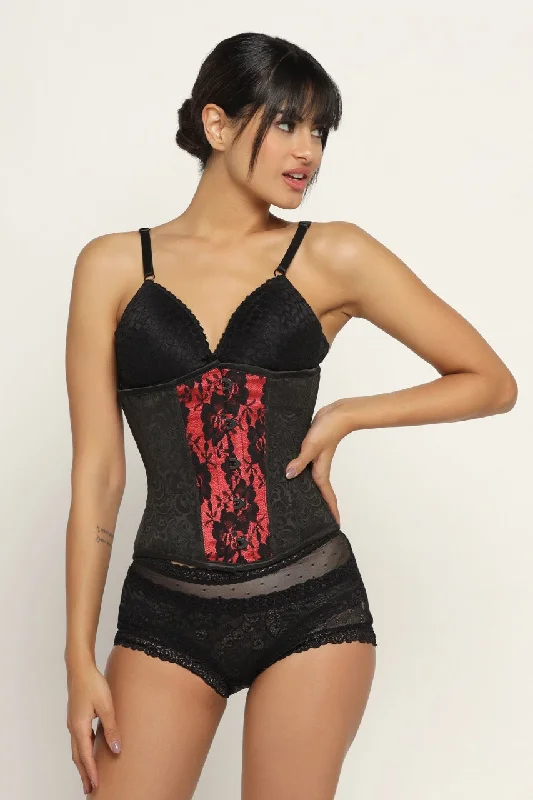 Savings Event Red Black waist reducing  underbust corset