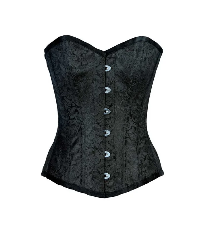 Best Bargains Black Brocade Authentic Overbust Corset