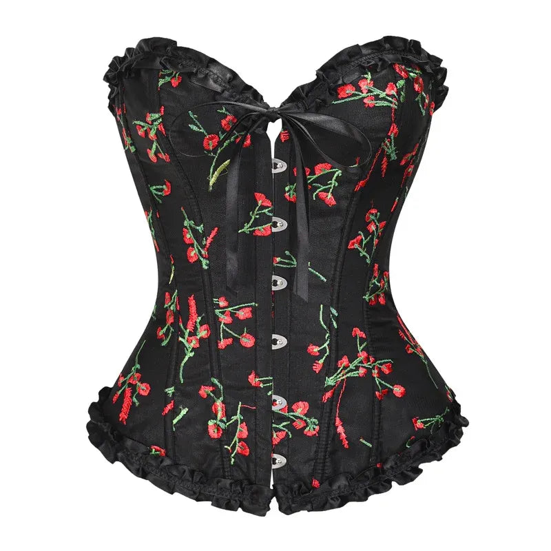Savings Galore Victorian Garden Renaissance Overbust Floral Corset