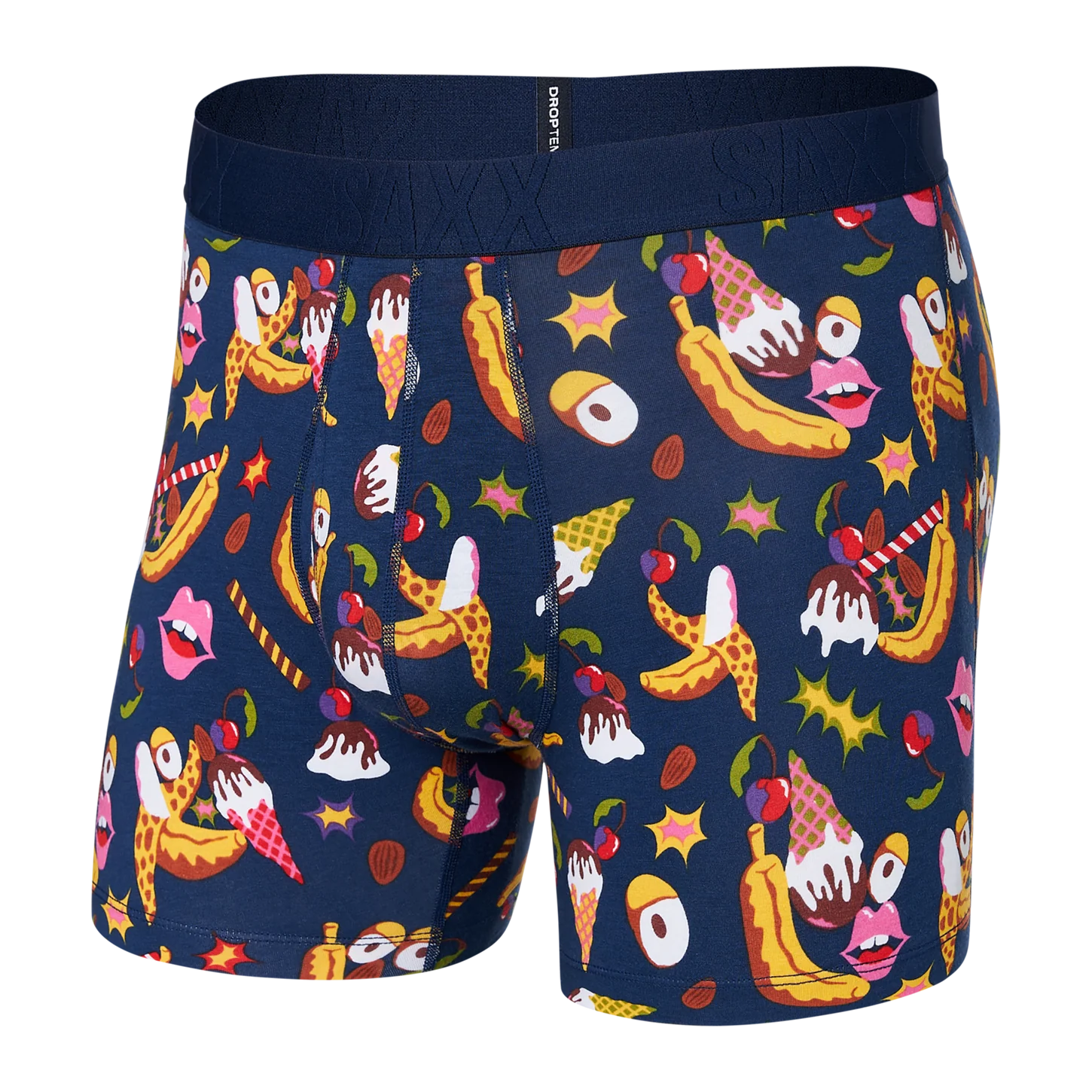 Stock Clearance SAXX DropTemp™ Cooling Cotton - Banana Split Navy - SXBB44 BSN