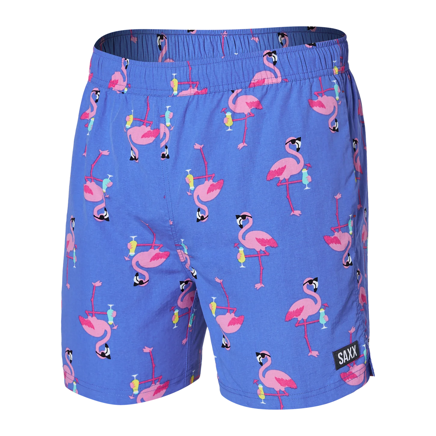 The Best Prices SAXX GO COASTAL CLASSIC VOLLEY Swim Shorts 5" / Flocktail Hour-Sport Blue