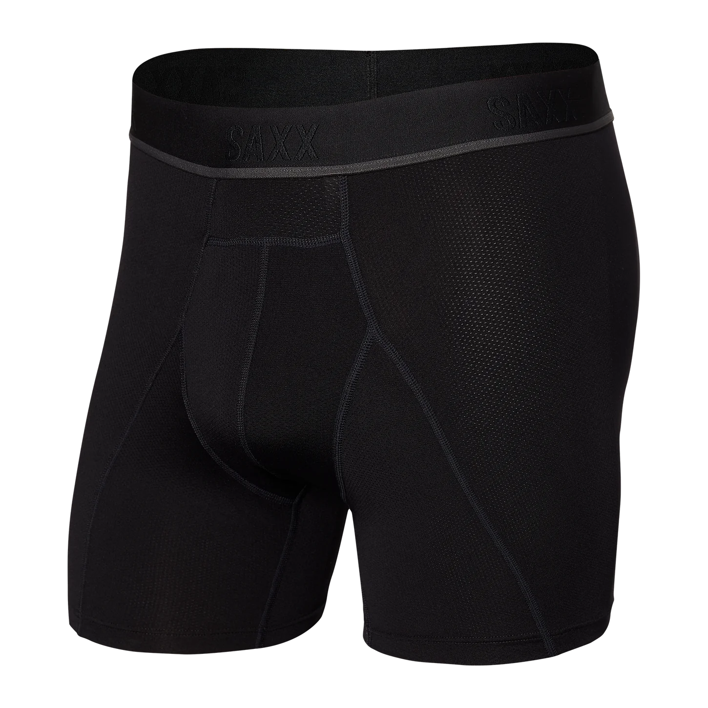 SAXX Kinetic Light-Compression Mesh Boxer Brief - Blackout - SXBB32 BLO