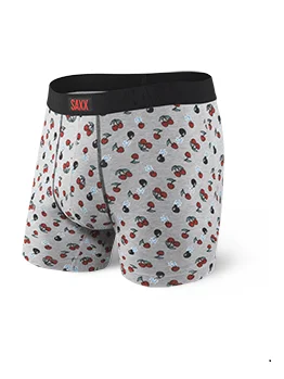Year-End Sale SAXX Undercover Boxer Brief SXBB19X-Grey Heather Cherry Bomb-CHB