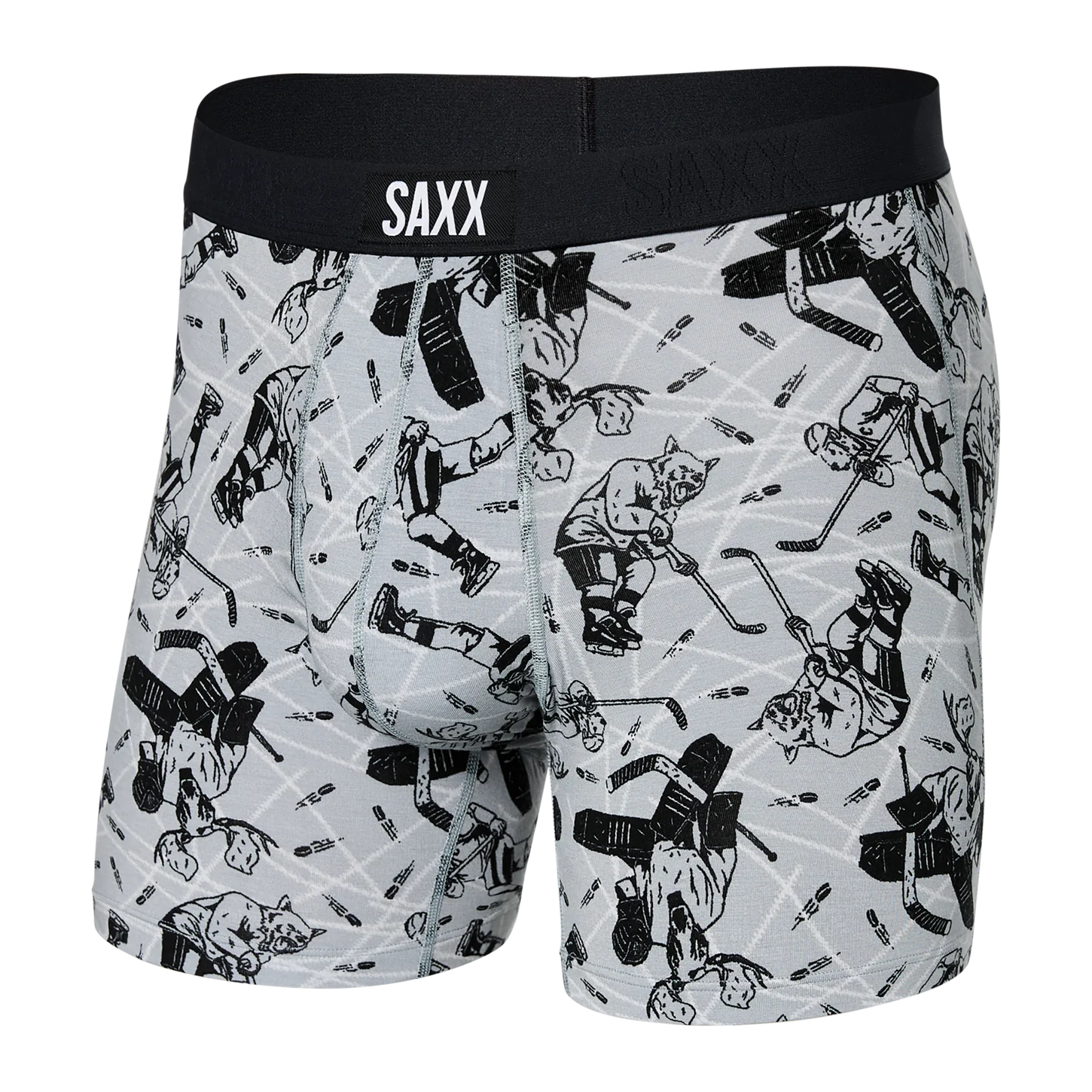 Instant Deal SAXX VIBE SUPER SOFT Boxer Brief / Wild Slapshot- Liner Grey