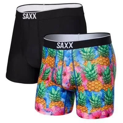 Weekend Offers That Excite SAXX VOLT 2-PACK BREATHABLE MESH Boxer Brief / Mega Pineapple Strata/Black