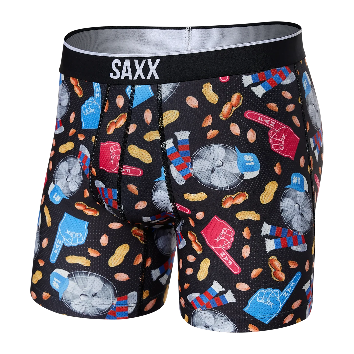 Super Savings SAXX Volt Boxer Brief Sports Fan - Black SXBB29 - SFB