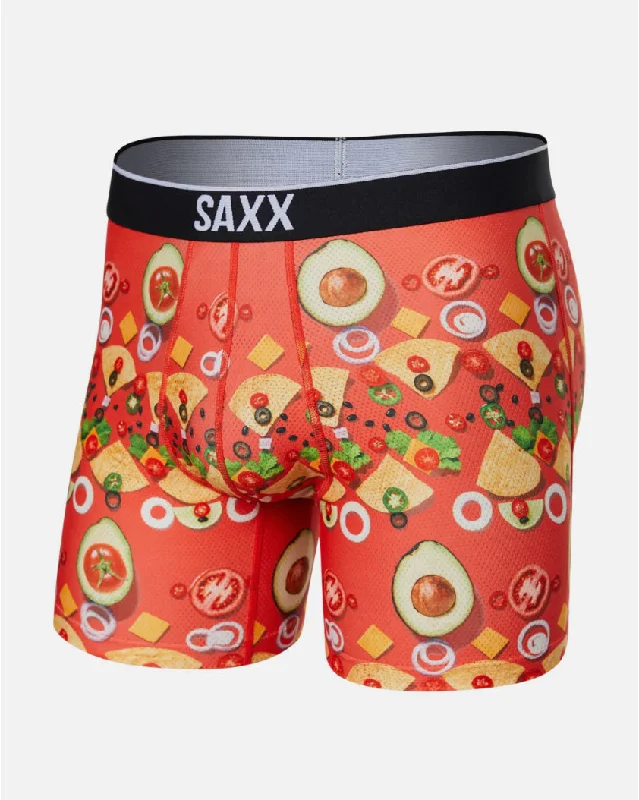Value Pack SAXX VOLT BREATHABLE MESH Boxer Brief / Deconstructed Nachos- Red