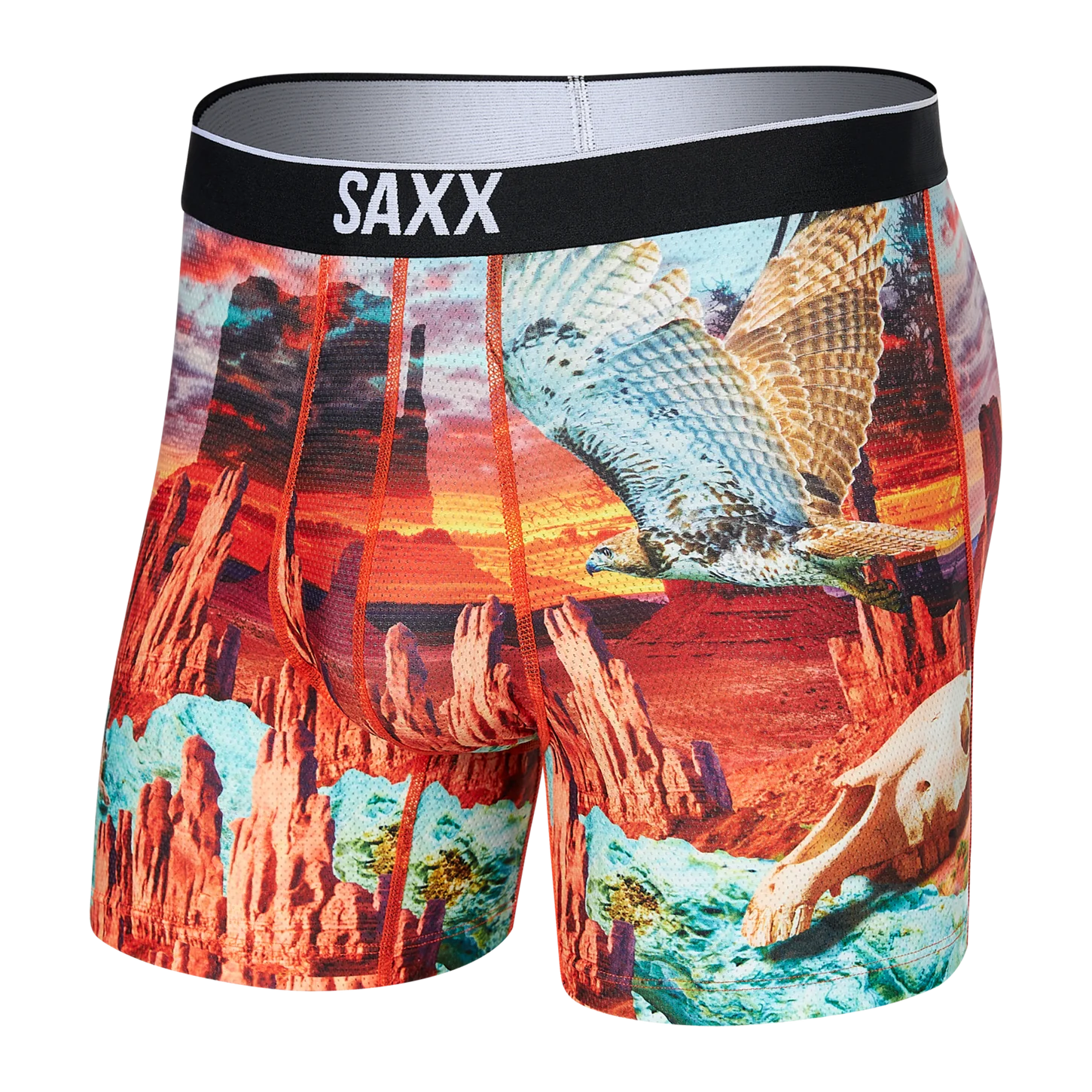Online Exclusive SAXX VOLT BREATHABLE MESH Boxer Brief / Monument Valley- Multi