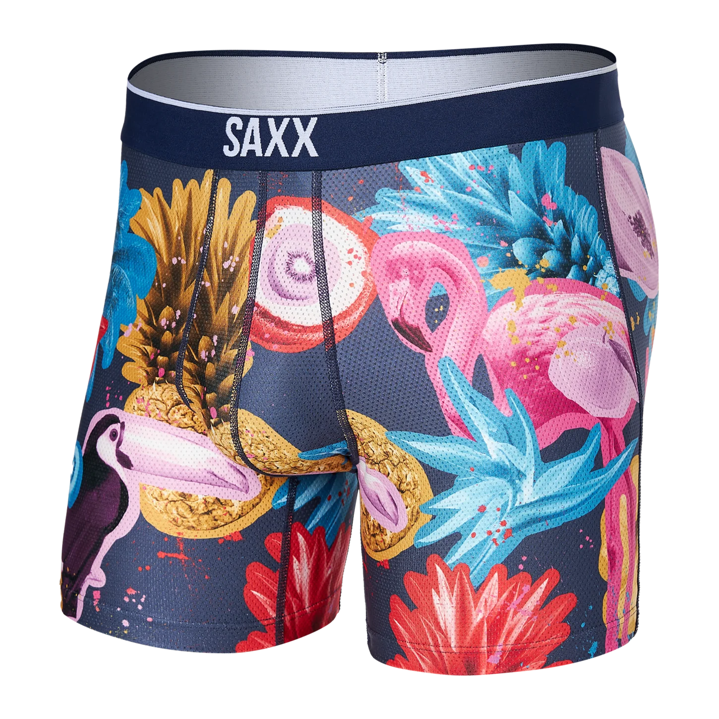 SAXX VOLT BREATHABLE MESH Boxer Brief / Tropical Punch- Blue