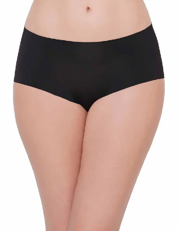 Weekend Savings Fiesta Seamless Mid Waist Full Coverage Everyday Wear Hipster Panty - Black