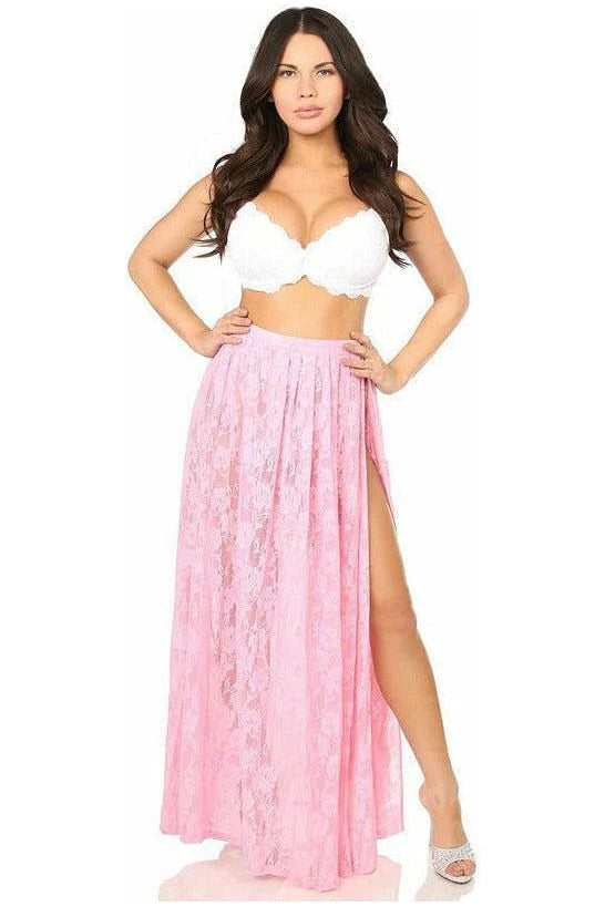 Savings Alert Sheer Lace Maxi Skirt